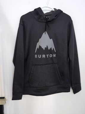BURTON | Men's Black Heather Oak Fleece Lined Long Sleeved Pullover Hoodie